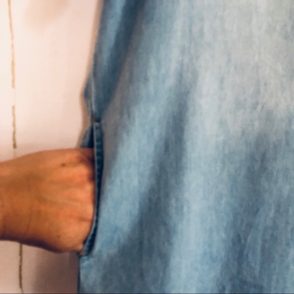 Paper Crane Light Blue Chambray Tunic - Picture 4 of 7